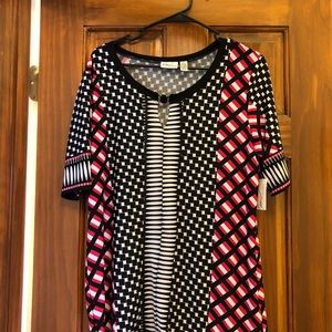 Black/Hot Pink Fashion Knit